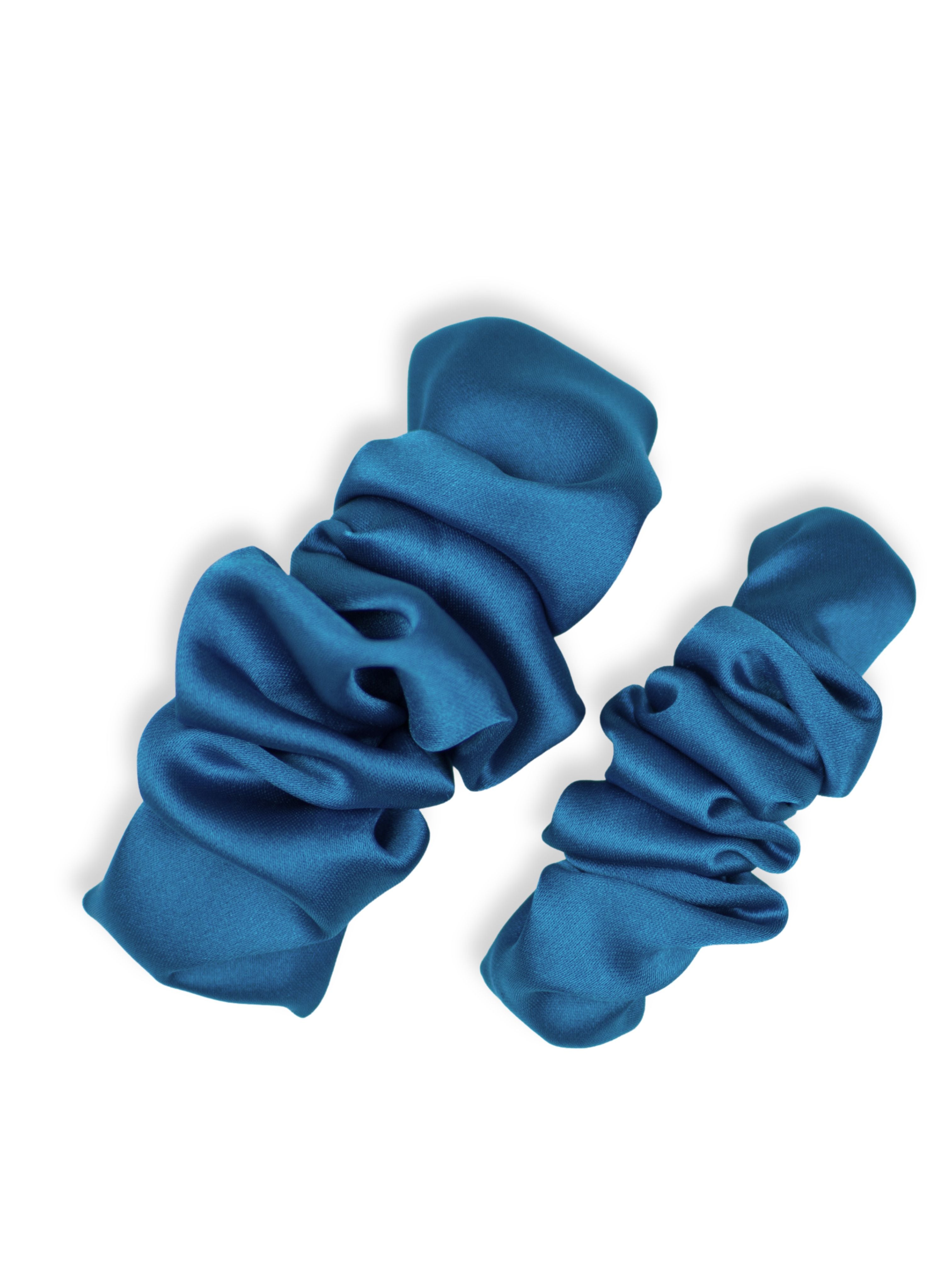 Plaukų segtukas-kruasanas iš šilko "Dreams by the ocean"