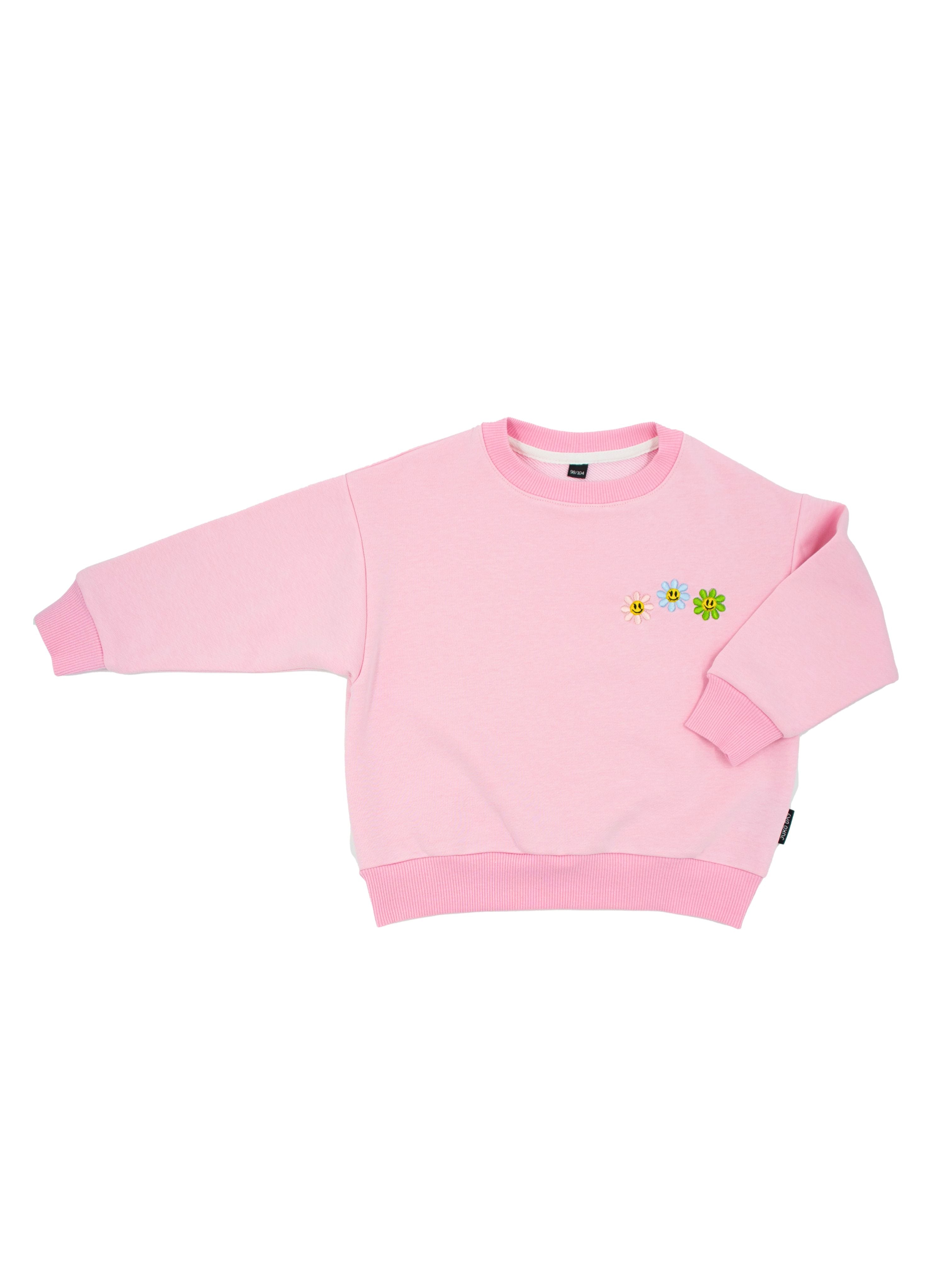 Baby pink spalvos vaikiškas kostiumėlis "Gėlytės"