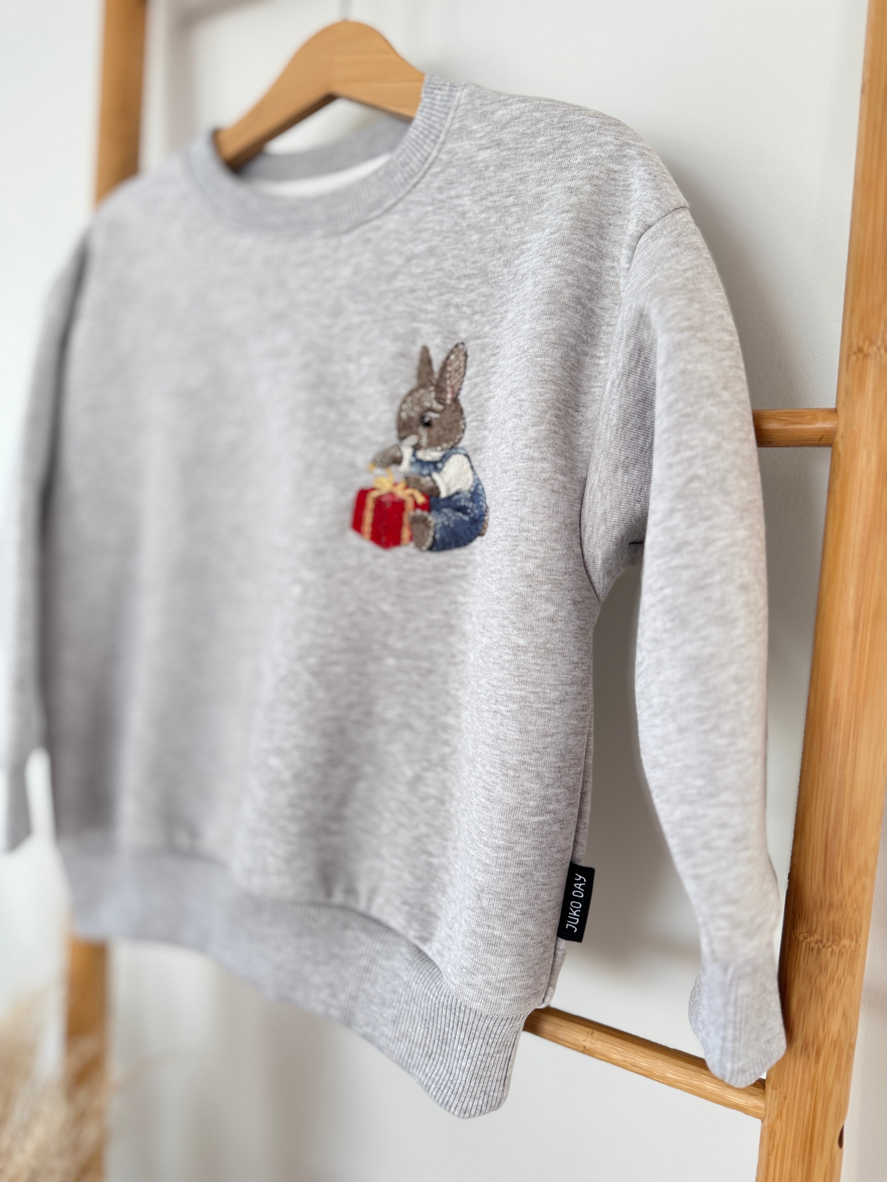 Pilko melanžo spalvos megztinis | 98-104 dydis