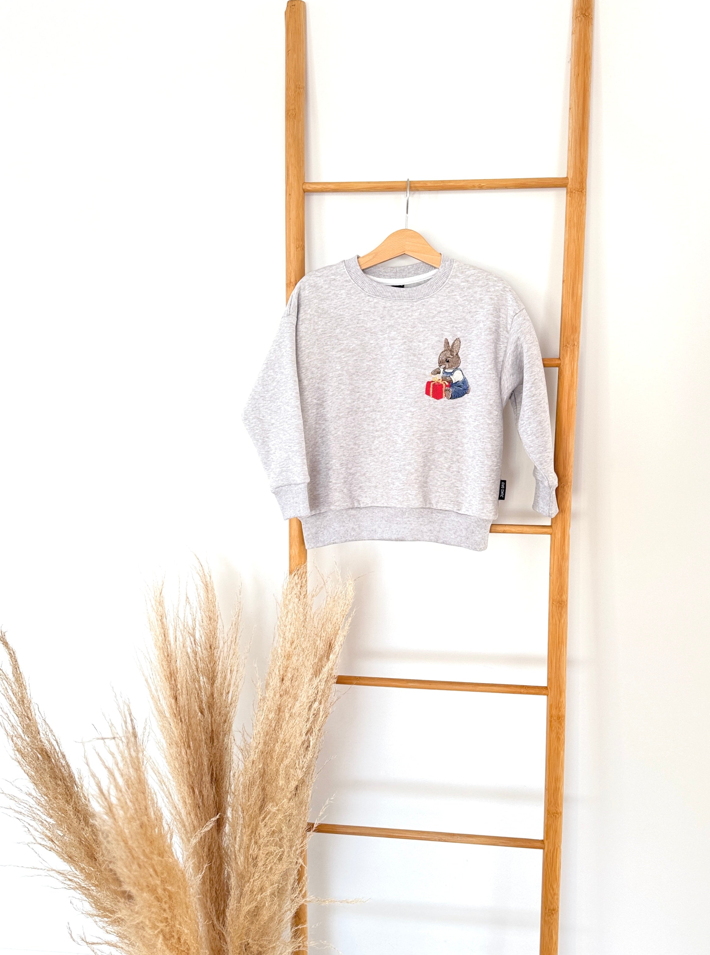 Pilko melanžo spalvos megztinis | 98-104 dydis