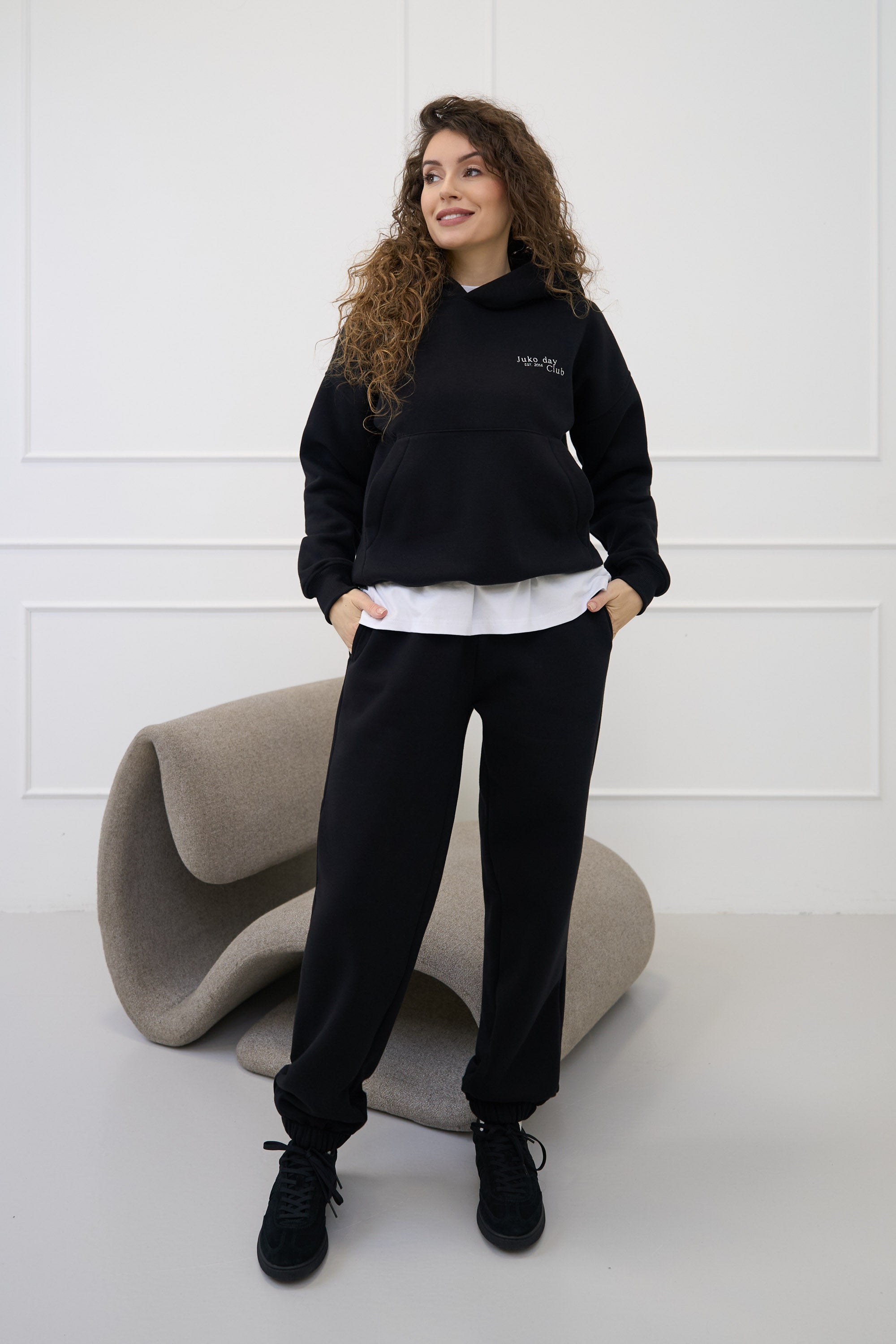 Juodos kelnės "BLACK JET" | Su guma