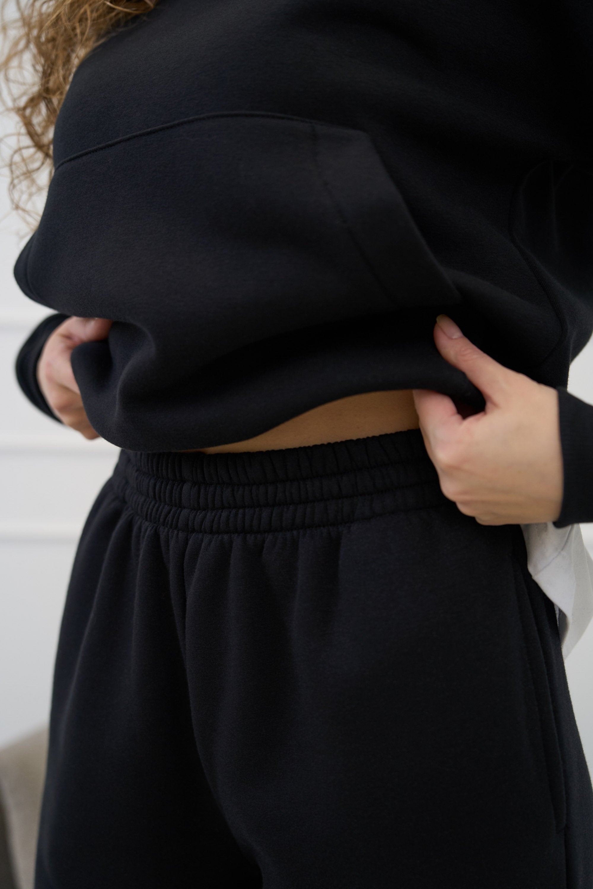 Juodos kelnės "BLACK JET" | Su guma