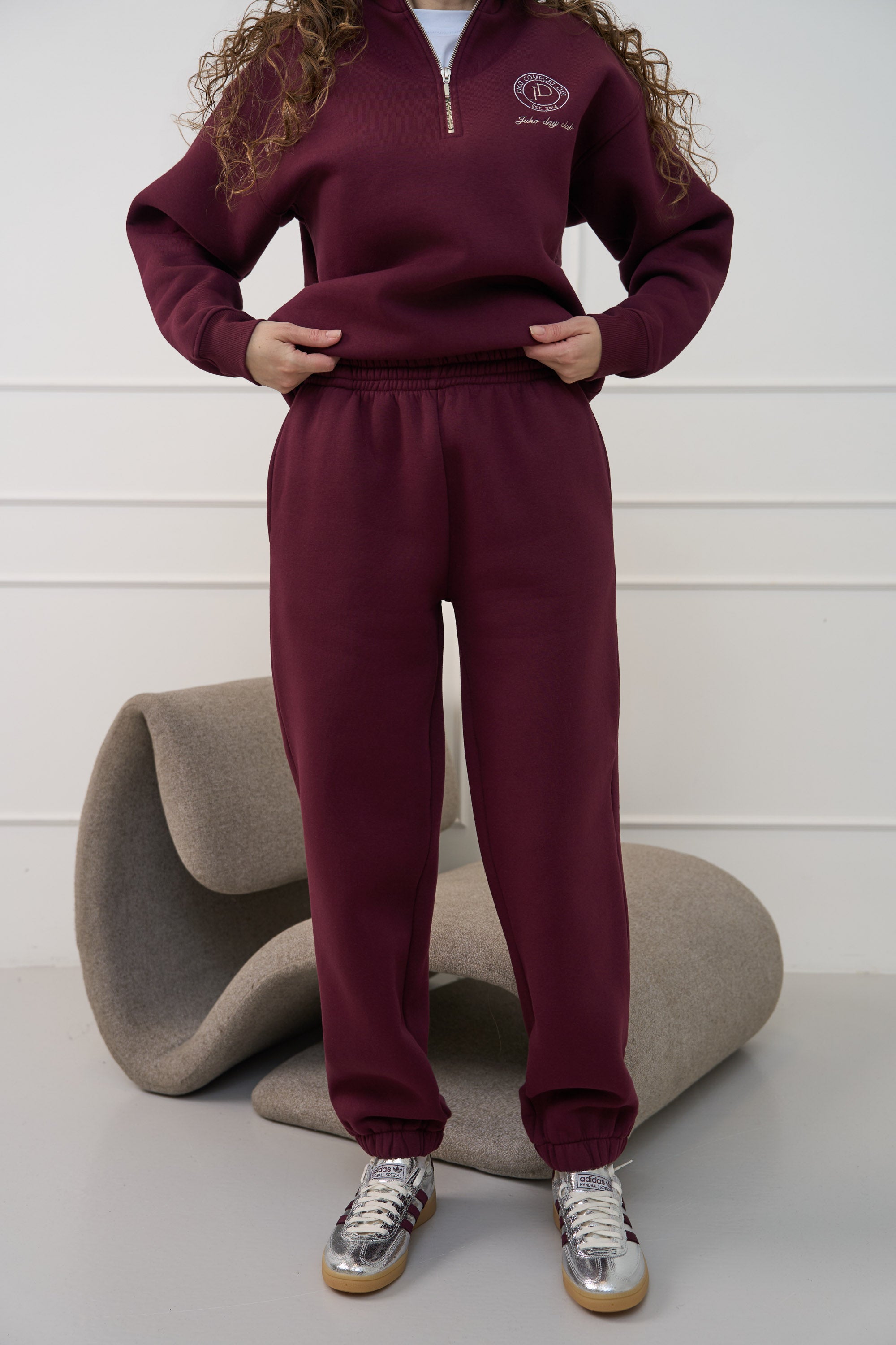 Moteriškos kelnės "BURGUNDY" | Su guma