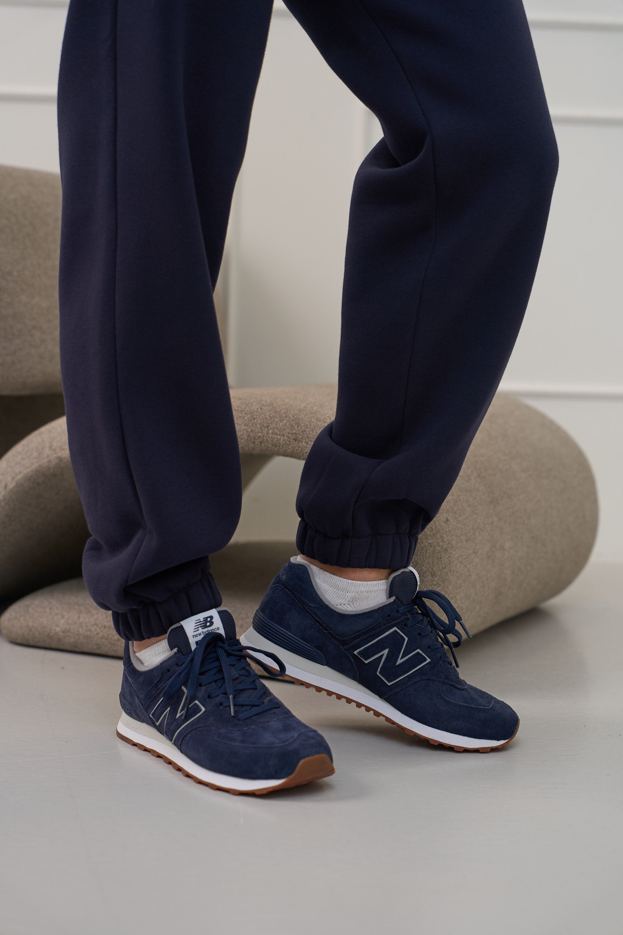 Juodos, vyriškos kelnės su guma