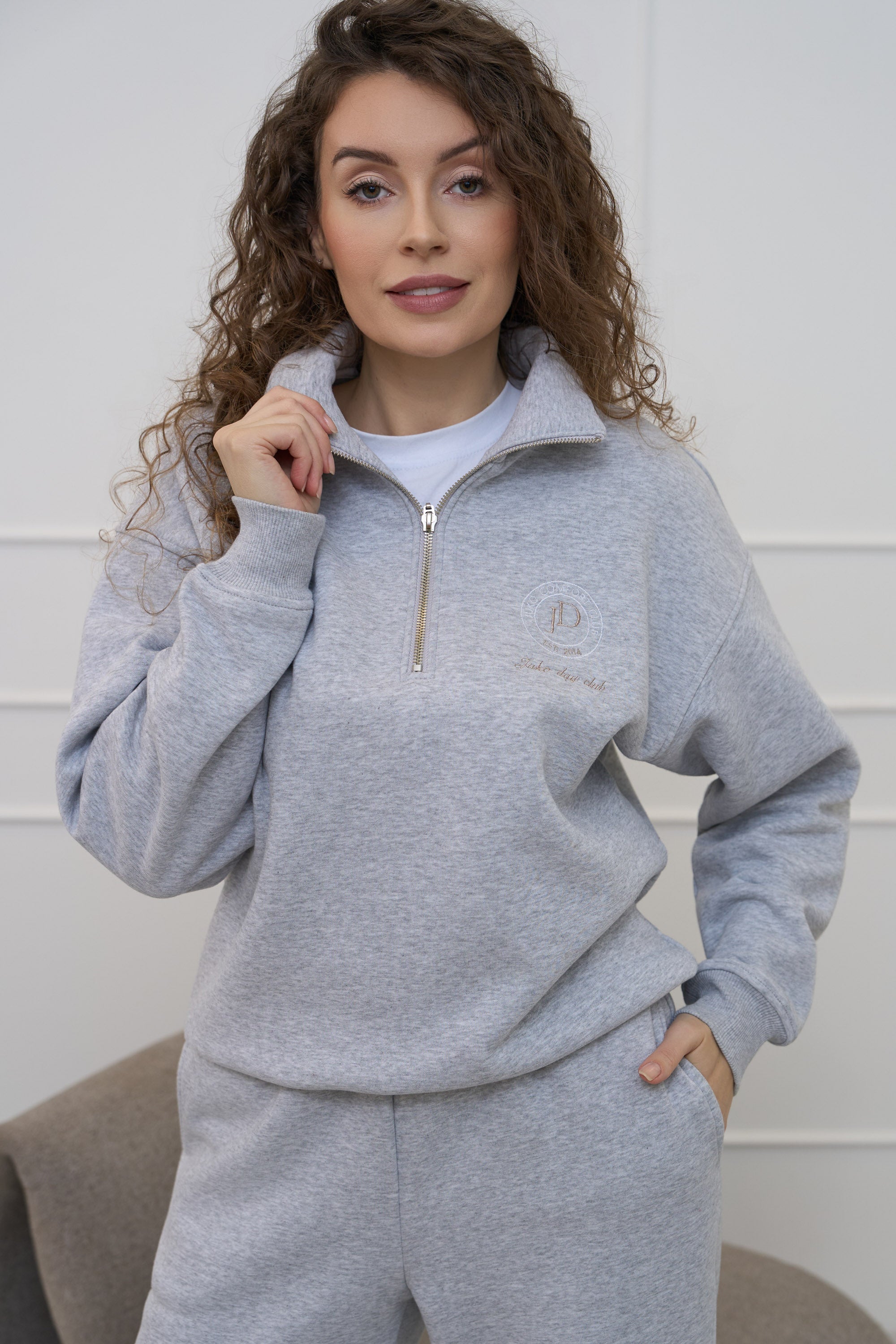 Džemperis moterims "NIMBUS CLOUD" | Su pusiniu užtrauktuku