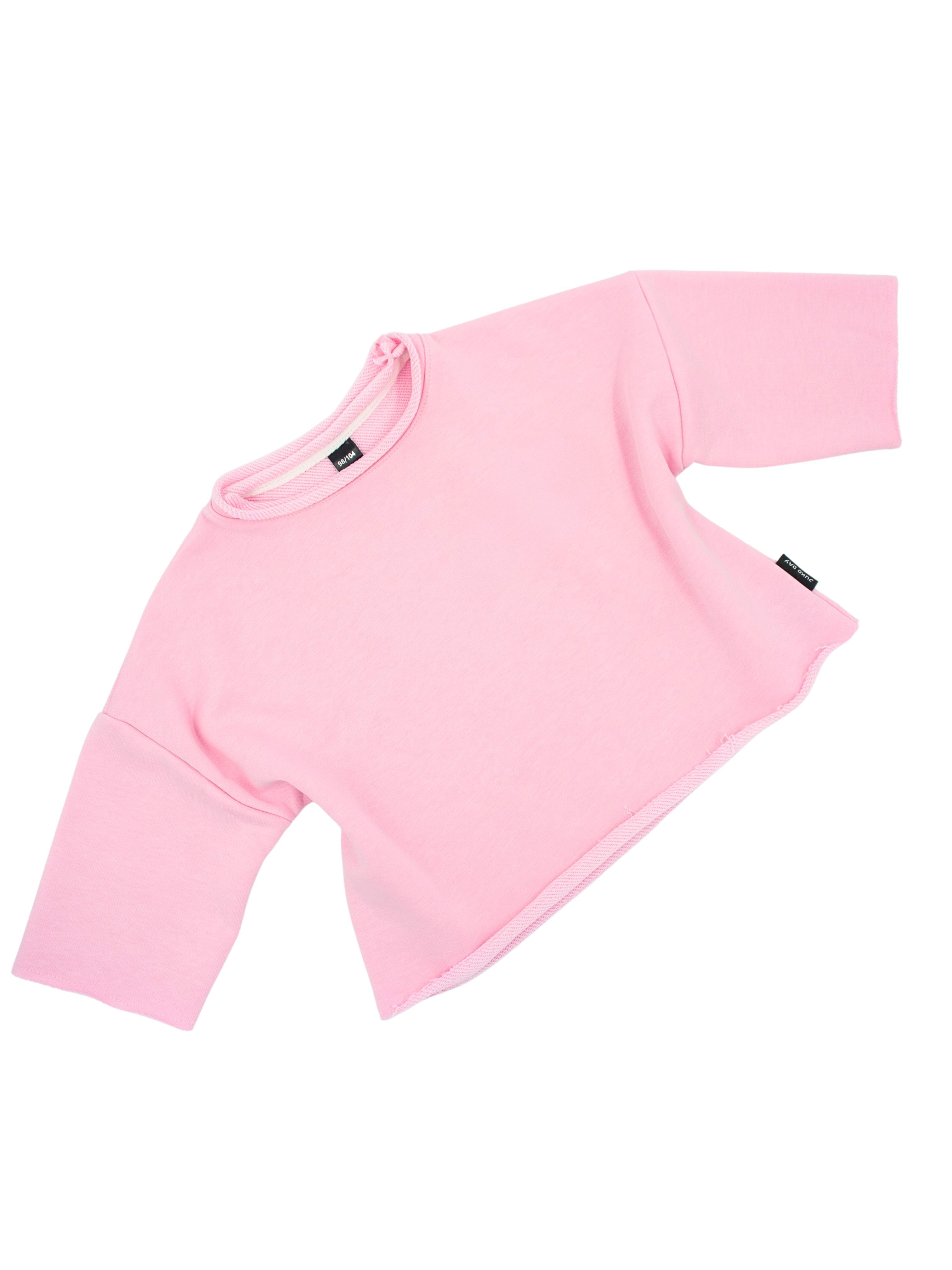Baby pink laisvalaikio marškinėliai vaikams