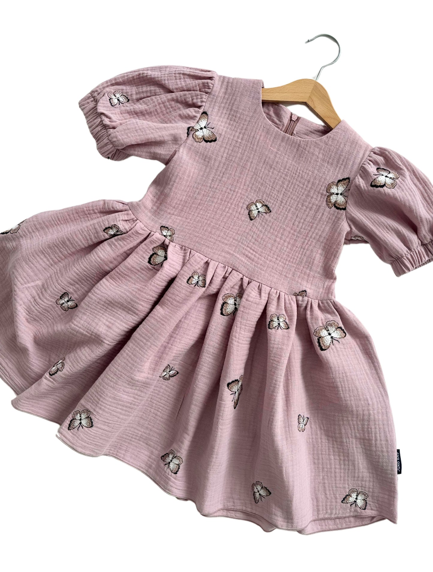 Children's summer muslin dress "Butterfly dance" 