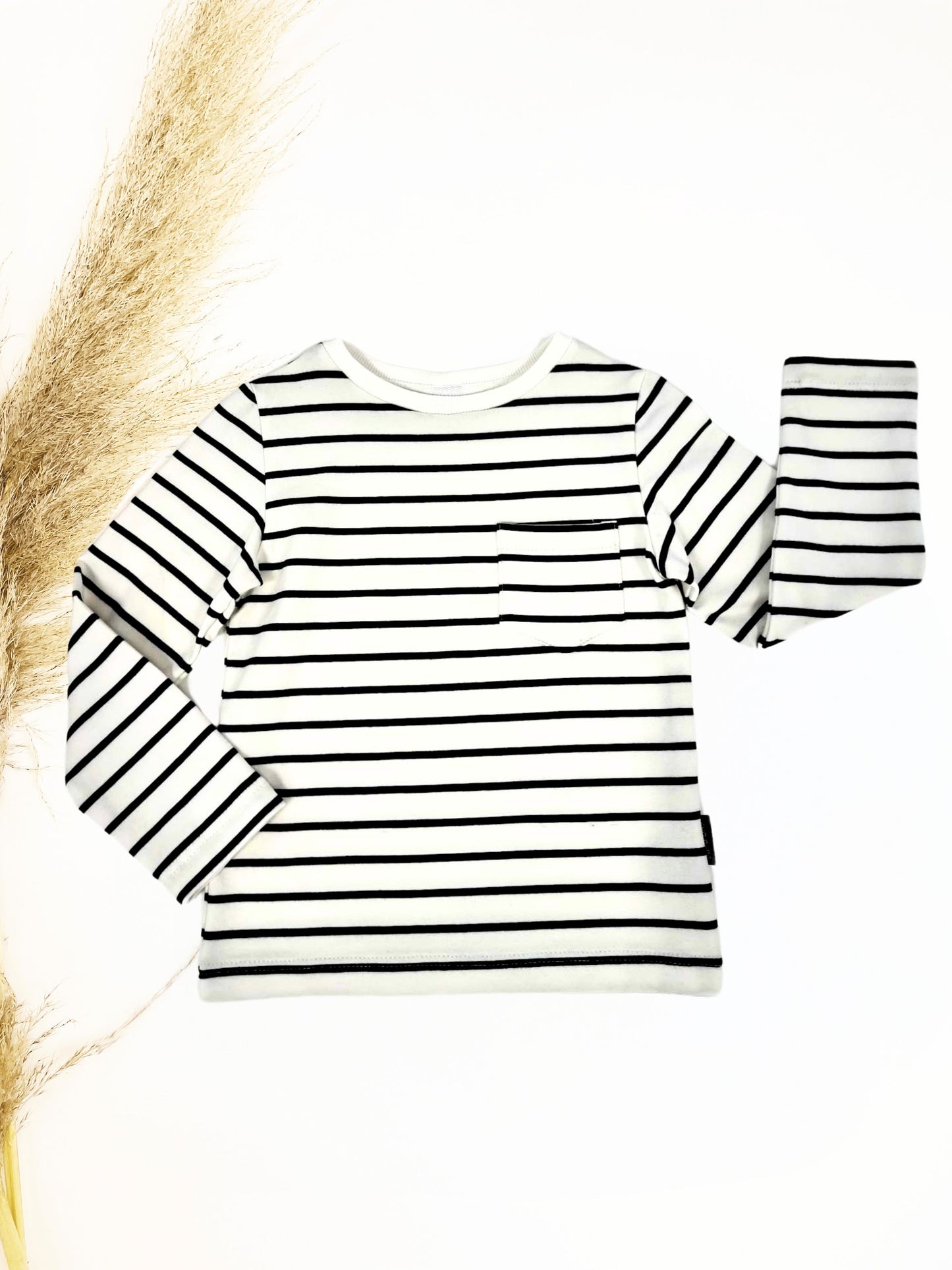 Striped children's blouse "Walnut cream" 98-104