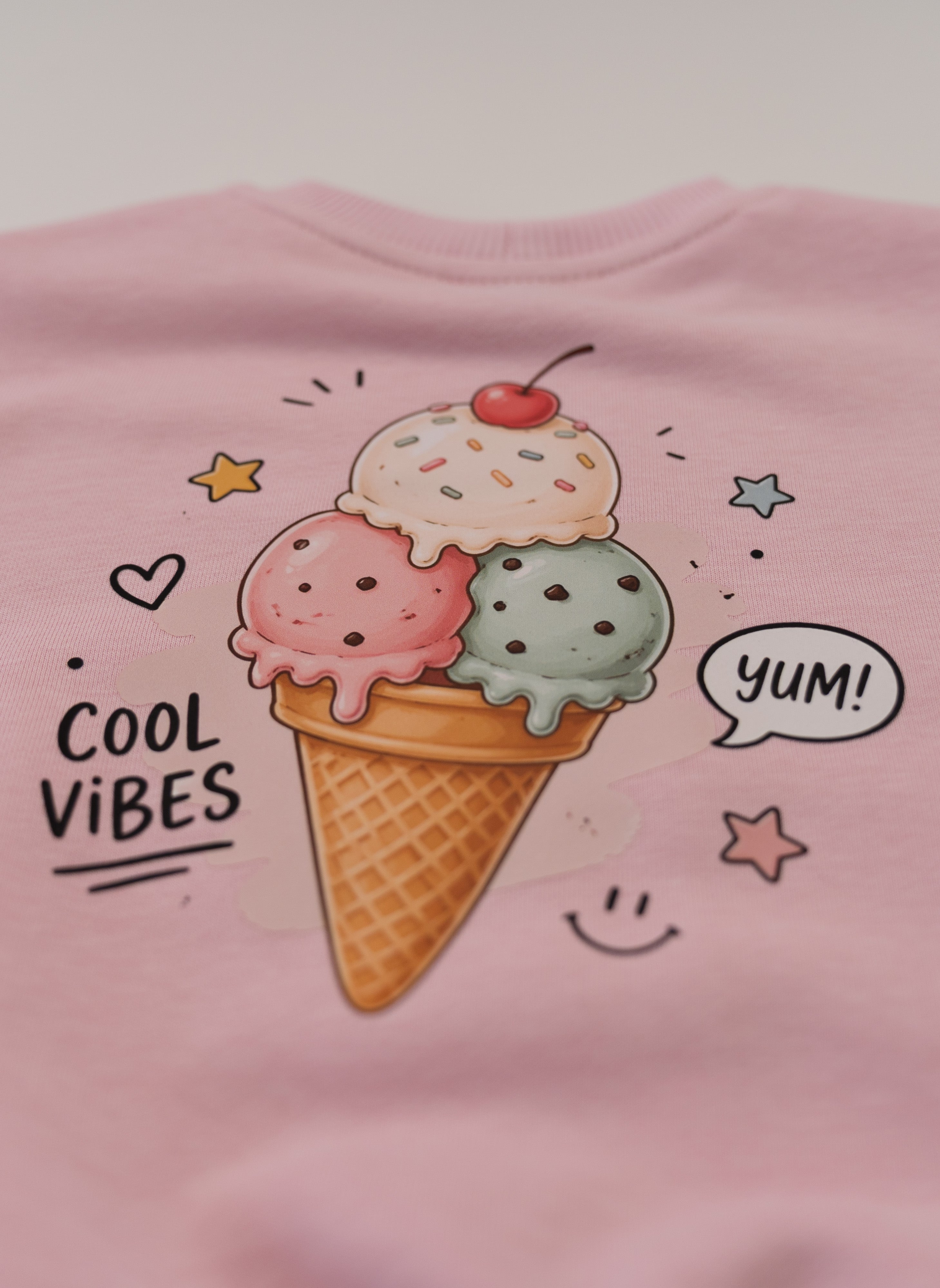 Vasarinis baby pink spalvos vaikiškas kostiumėlis | Džemperis + kelnės