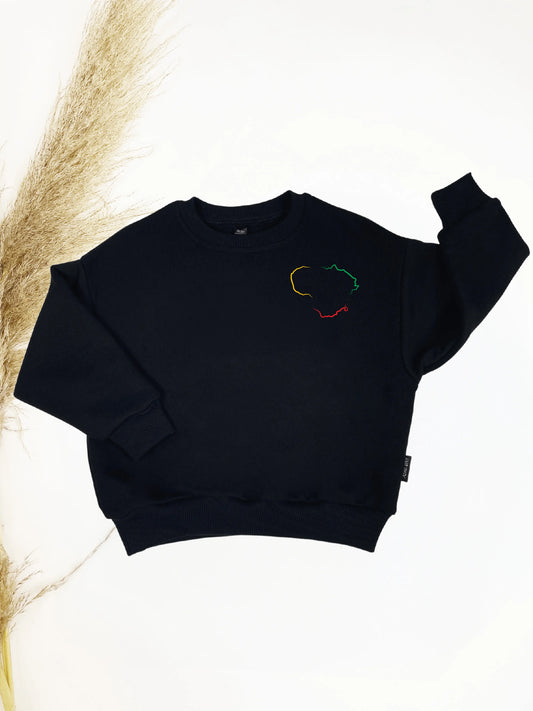 Vaikiškas juodas megztinis su Lietuvos atributika