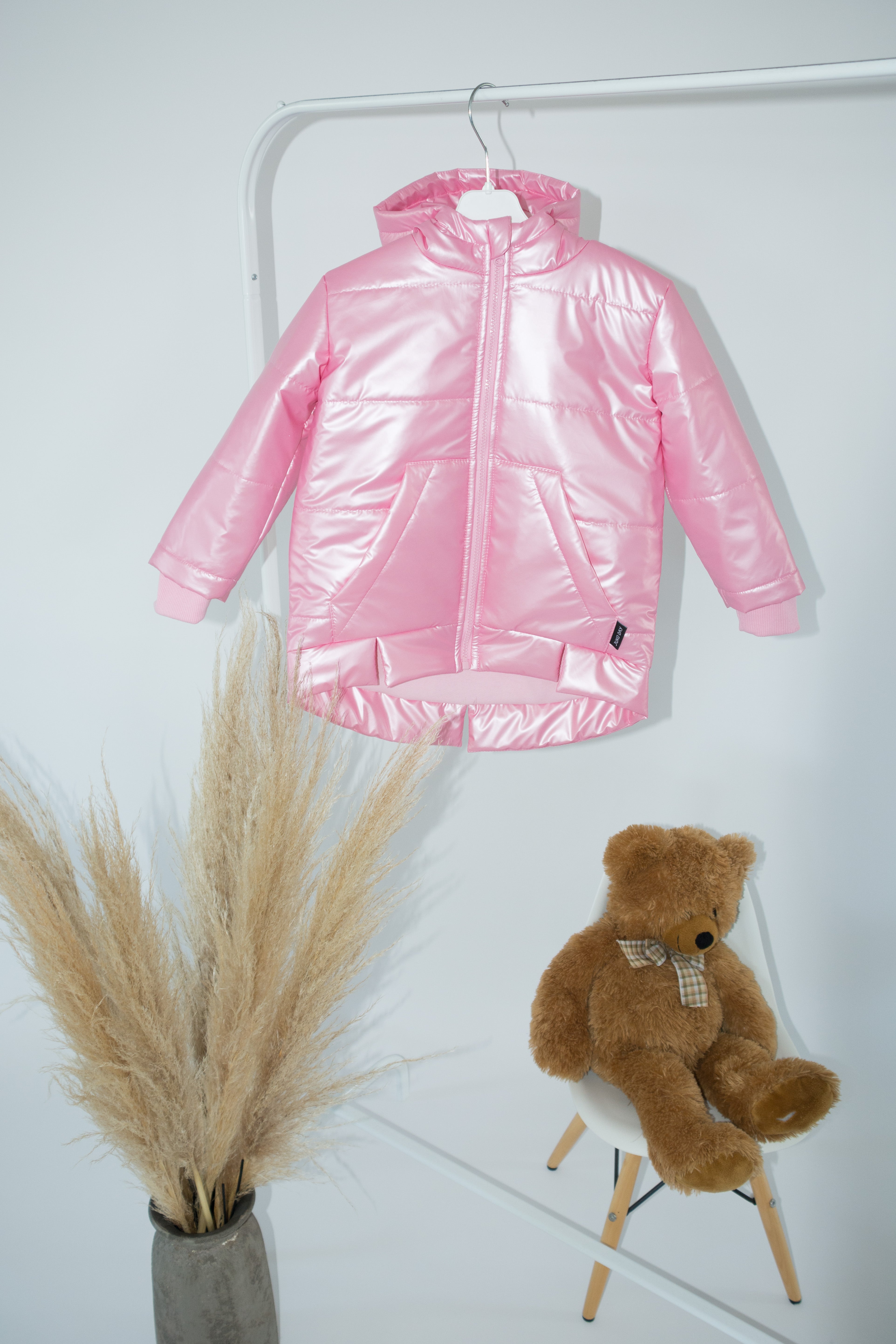 Rudeninė - pavasarinė vaikiška striukė "Baby pink spalvos"