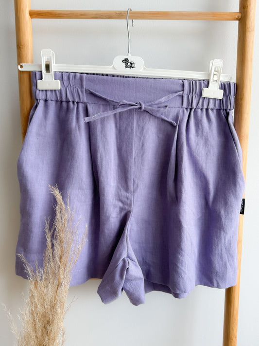 Women's linen shorts | Lavender colors | M size