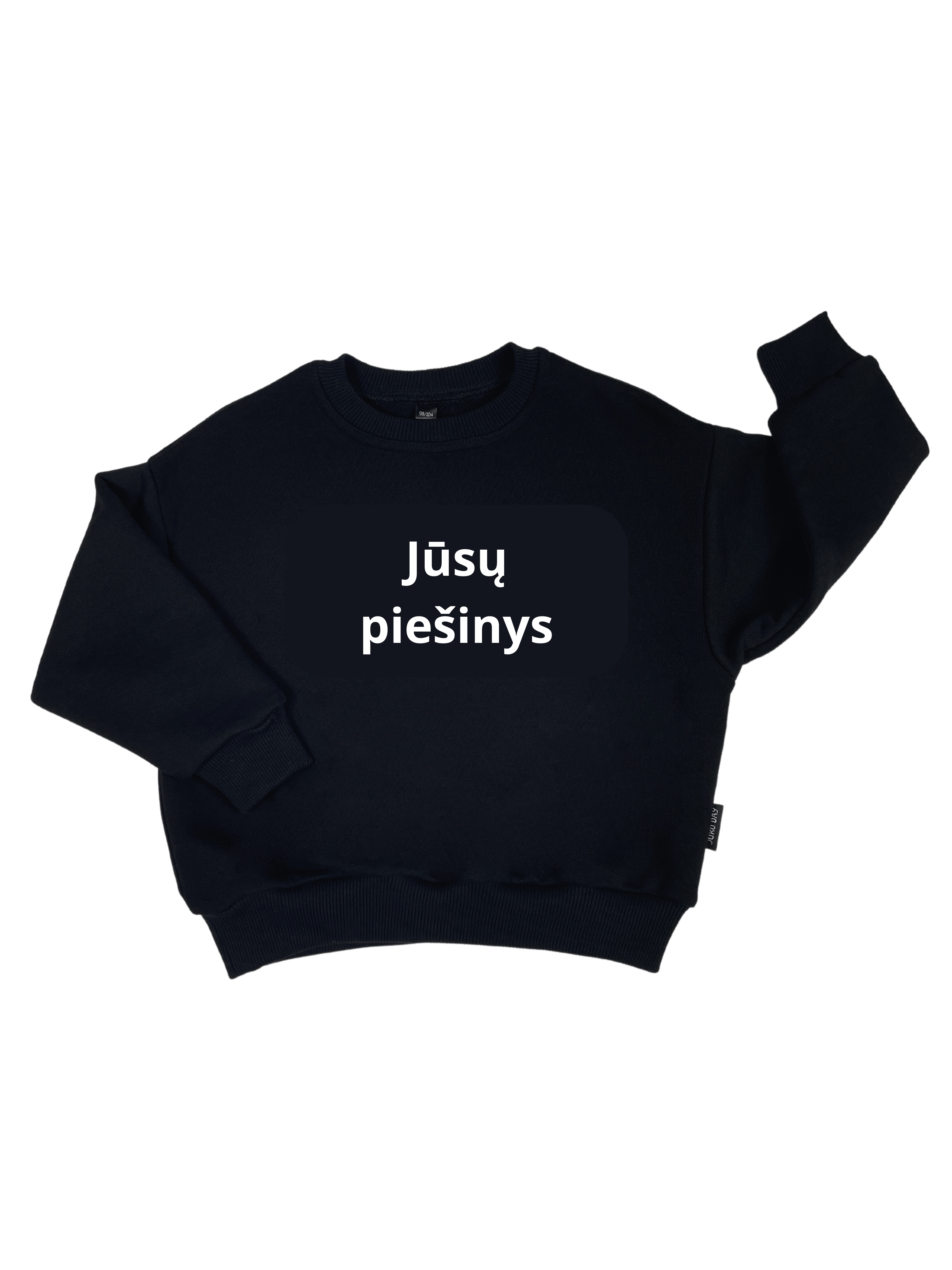 Oversize megztinis be gobtuvo su individualiu siuvinėtu paveiksliuku - Jukoday