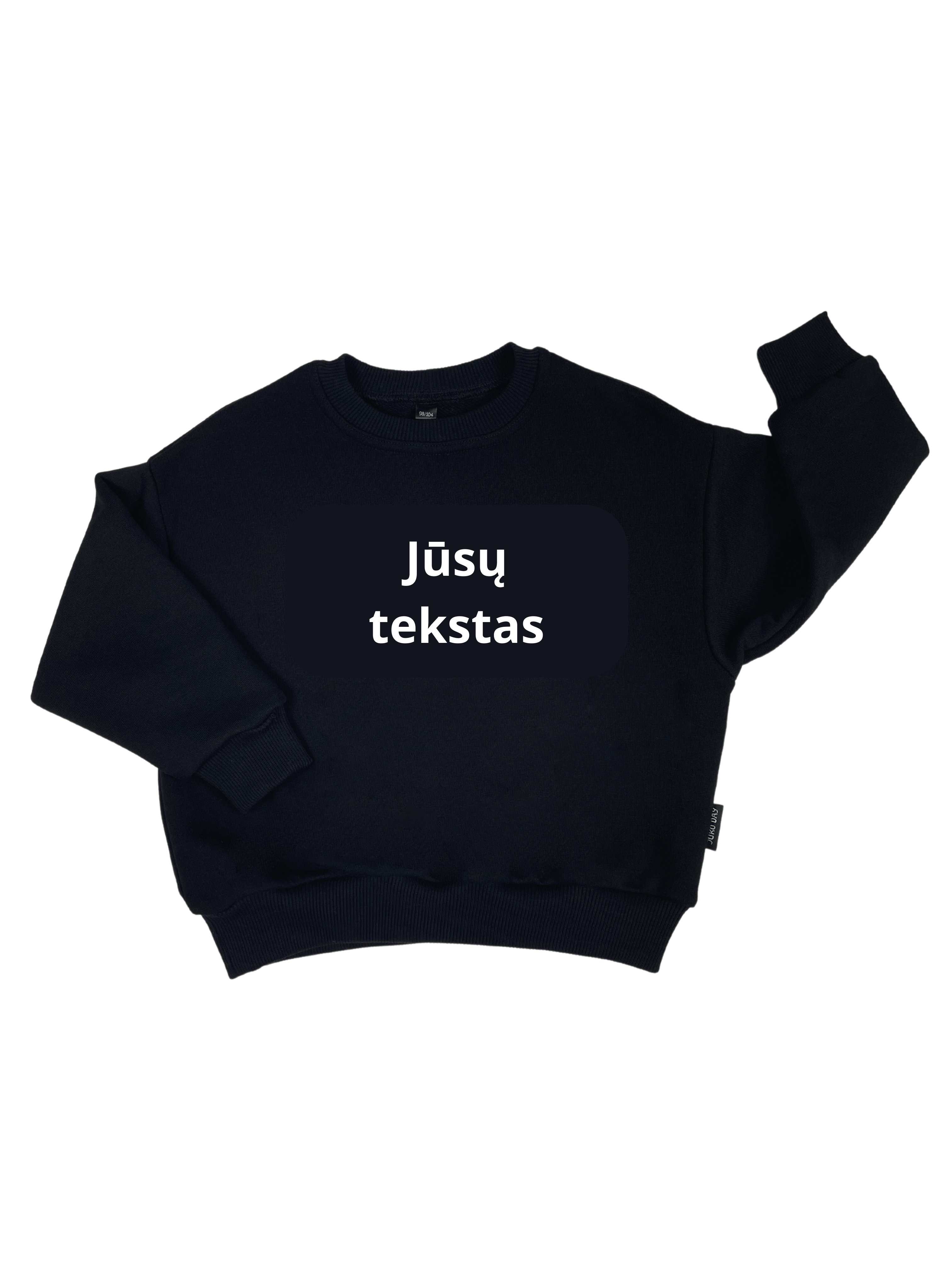 Oversize megztinis be gobtuvo su individualiu siuvinėtu tekstu - Jukoday