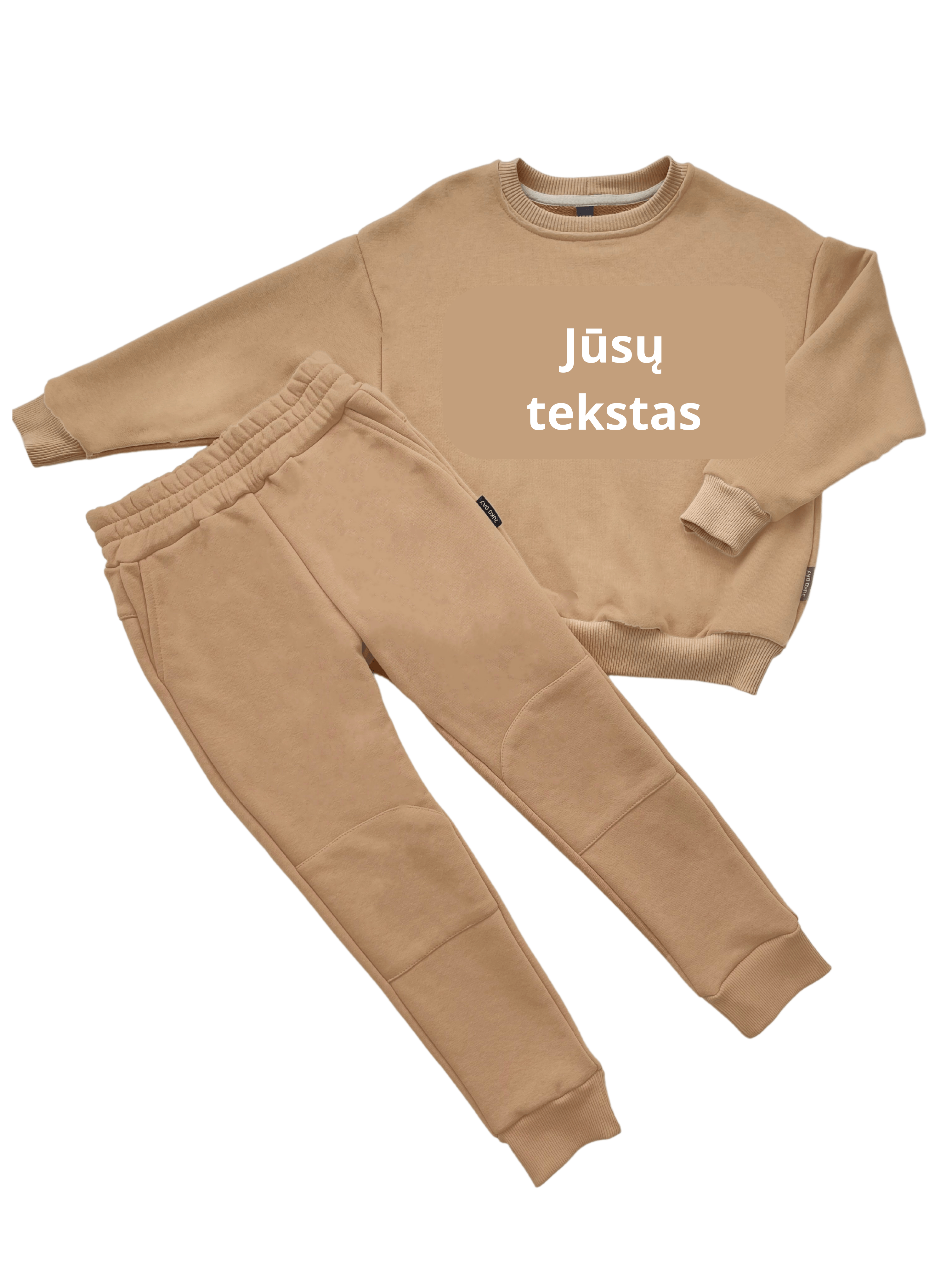 Oversize megztinis be gobtuvo su individualiu siuvinėtu tekstu - Jukoday