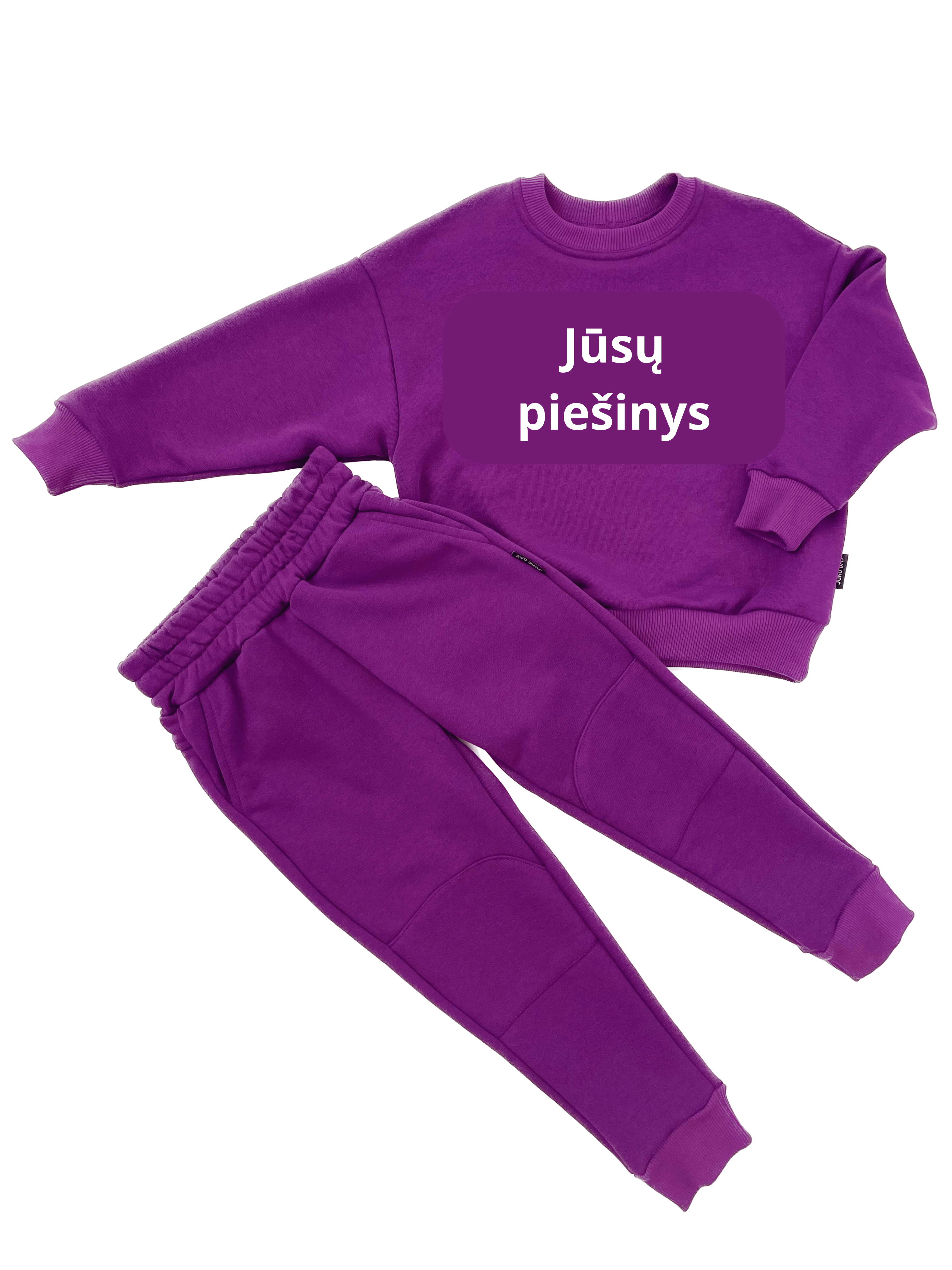 Oversize megztinis be gobtuvo su individualiu siuvinėtu paveiksliuku - Jukoday