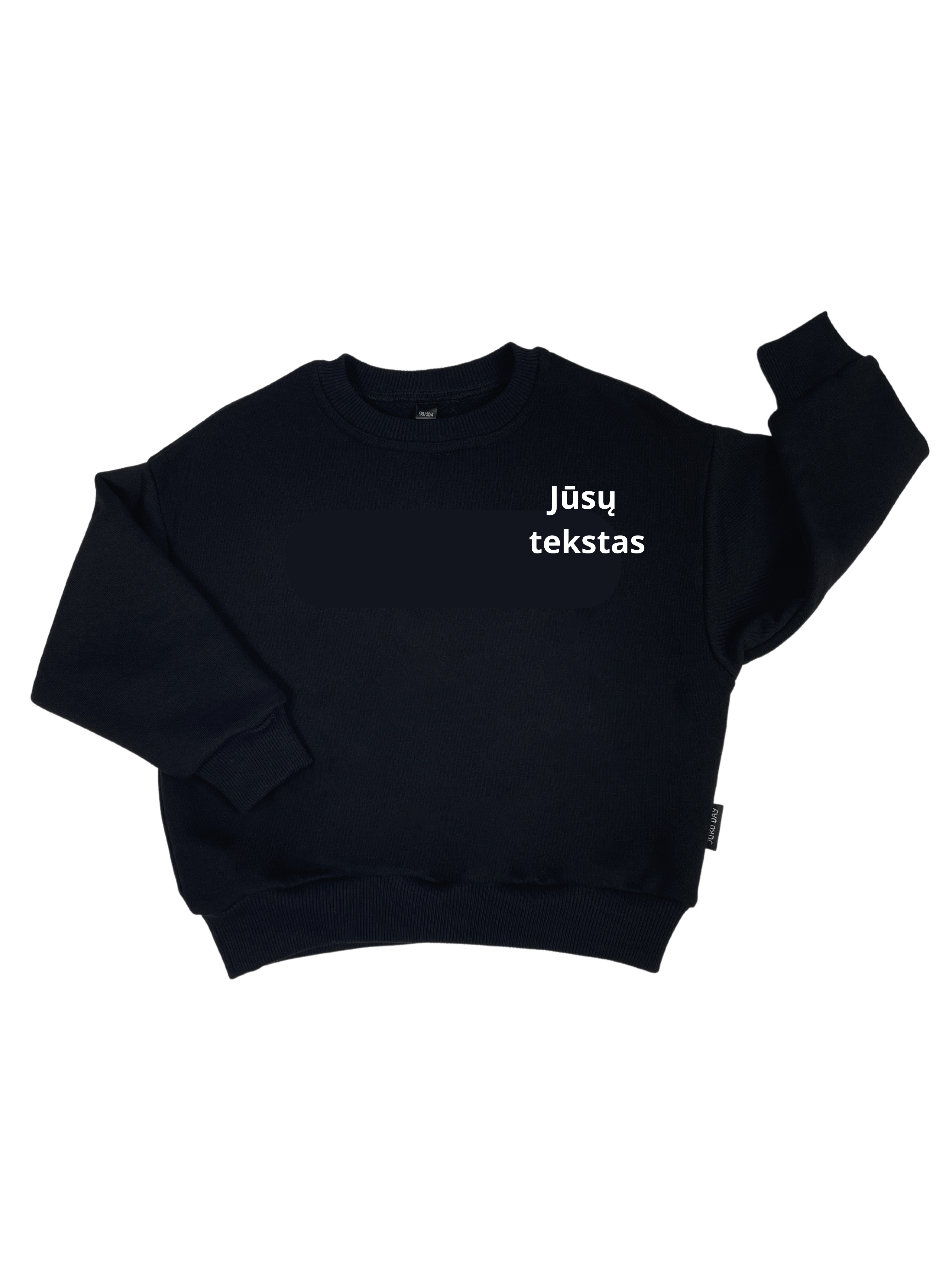 Oversize megztinis be gobtuvo su individualiu siuvinėtu tekstu - Jukoday