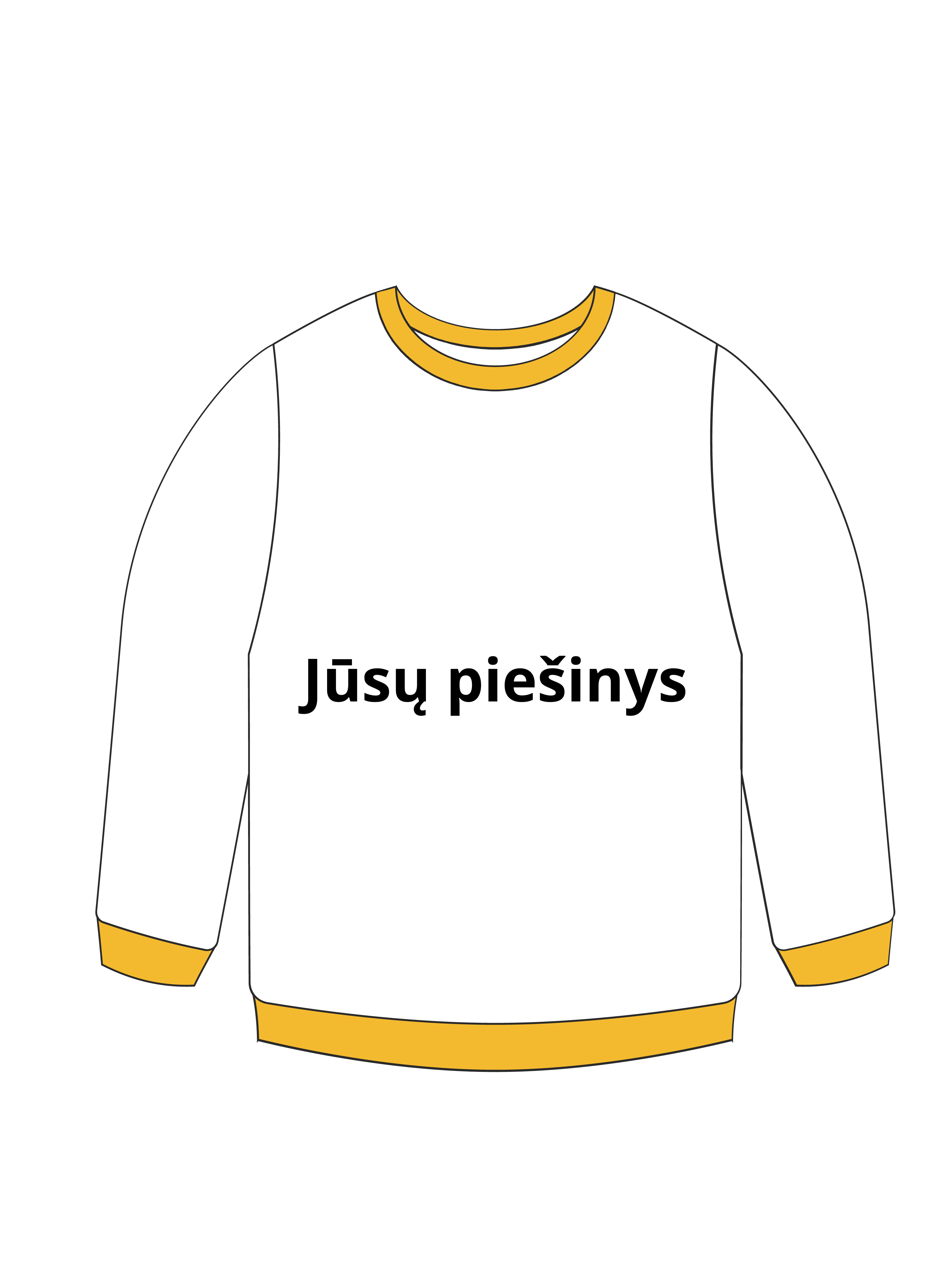Oversize megztinis be gobtuvo su individualiu siuvinėtu paveiksliuku - Jukoday