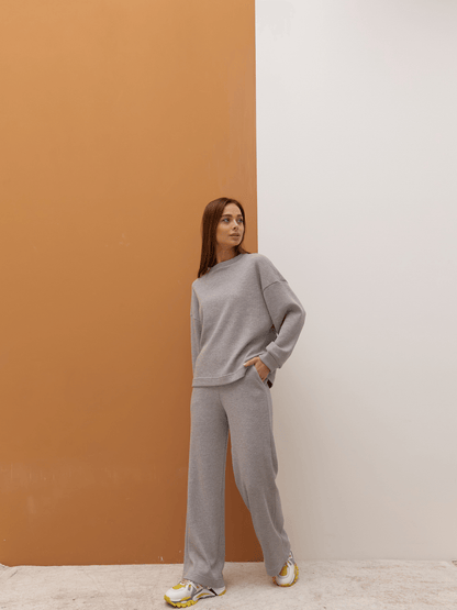 Gray leisure suit for women
