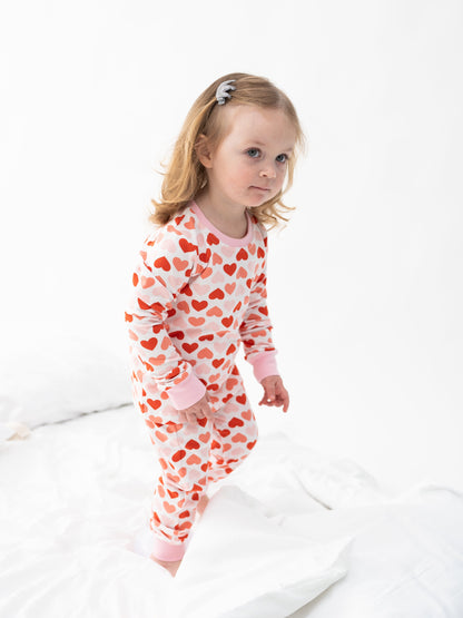 Vaikiška pižama ilgomis rankovėmis "Širdelės"