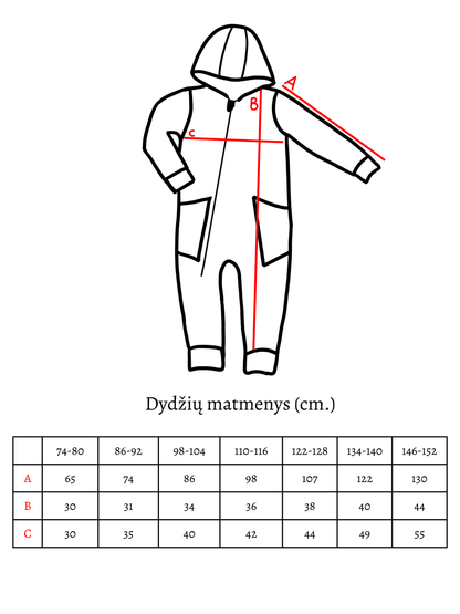 Vaikiškas veliūrinis kombinezonas